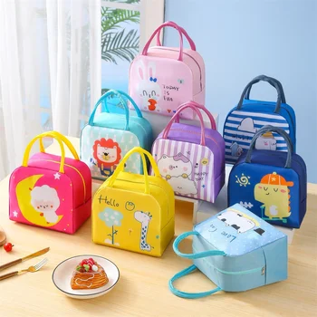 Портативная мультяшная сумка для бенто, сумка для ланча, сумка для ланча, сумка для школьной работы, сумка для ланча, Сумки-холодильники для свежих продуктов, Дорожная сумка для хранения льда
