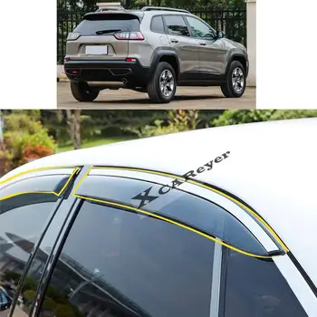 Для Jeep Cherokee 2014 2015 2016 2017 2018 2019 2020 2021 Автомобильная Наклейка Пластиковое Оконное стекло, Ветровой козырек, Защита от дождя/Солнца, Вентиляционное отверстие