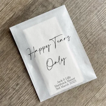 50 Любых дизайнерских персонализированных упаковок свадебных салфеток |Персонализированных упаковок свадебного конфетти|Happy Tears |Упаковок конфетти|Tissue Pa