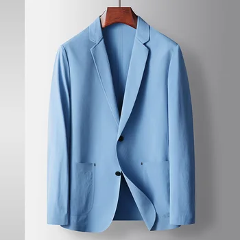 SS5148- 2023 Костюм мужской тонкий повседневный солнцезащитный, эластичный маленький костюм весна-осень single west jacket