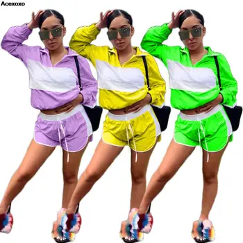 Летний новый женский повседневный модный индивидуальный комплект солнцезащитных шорт в стиле пэчворк