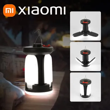 Xiaomi Высокомощный Солнечный Зарядный Фонарь для Кемпинга на открытом Воздухе LED Strong Light Подвесной Складной 6 Режимов Аварийного Освещения для Рыбалки