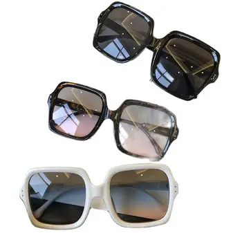 Винтажные Большие Квадратные Солнцезащитные очки, Женские Очки, Мужские Солнцезащитные Очки Оверсайз, Женская Мода, Известный бренд, Черные Очки, Gafas de sol