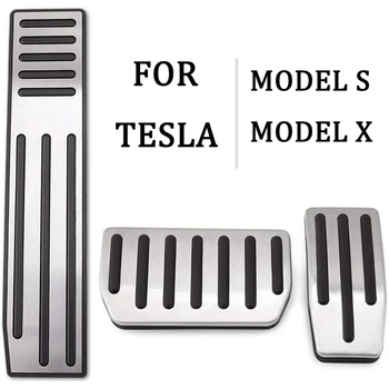 Для Tesla Модель X/S Топливный тормоз Ножная педаль Накладка Автомобильные тормозные колодки и Акселераторная накладка Сменные аксессуары для отделки