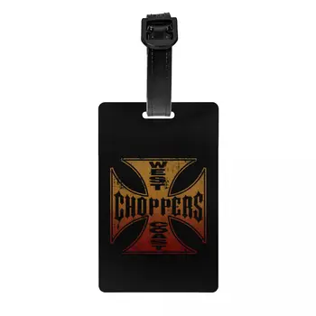 Багажная бирка West Coast Iron Cross Choppers, чехол для хранения багажа, идентификационная этикетка
