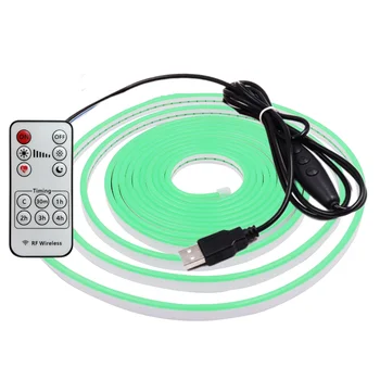 RF Remote Dimmable 5V USB Неоновая Светодиодная лента Водонепроницаемая 2835 120 Светодиодов/м Гибкая Светодиодная Неоновая Световая Лента Теплый Белый Синий Зеленый Красный Желтый