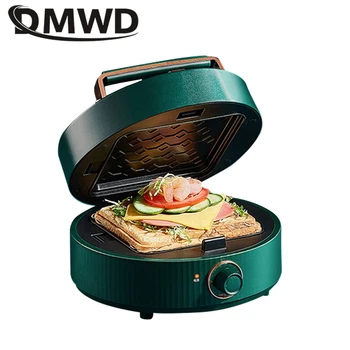 DMWD 2 Пластины, Бытовая машина для приготовления сэндвичей, Вафельница, Тостер для завтрака, Инструмент для выпечки хлеба, 3 минуты быстрого нагрева, антипригарное Покрытие 220 В