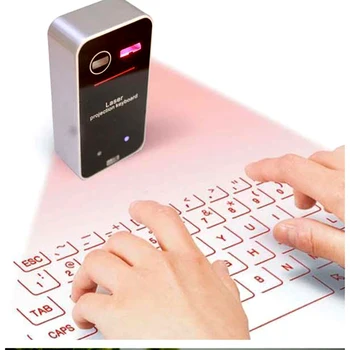 Мини Портативная лазерная клавиатура Проектор Сенсорная виртуальная лазерная проекционная клавиатура для всех смартфонов ПК Планшетов