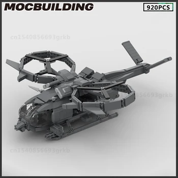 MOC Строительный блок, высокотехнологичная модель Вертолета, набор игрушек 
