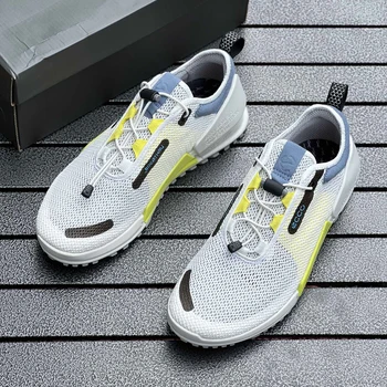 Дышащая спортивная обувь ECCO Mesh, легкая мужская повседневная обувь с амортизацией и противоскользящим покрытием для прогулок