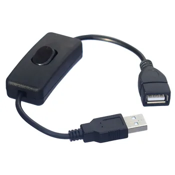 удлинительный кабель USB 2.0 25 см от мужчины к женщине с кабелем включения-выключения