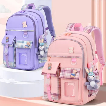 Школьные сумки для милых девочек, Детский рюкзак для начальной школы, Ранец, Детская книжная сумка, Принцесса, Водонепроницаемый школьный рюкзак Infantil